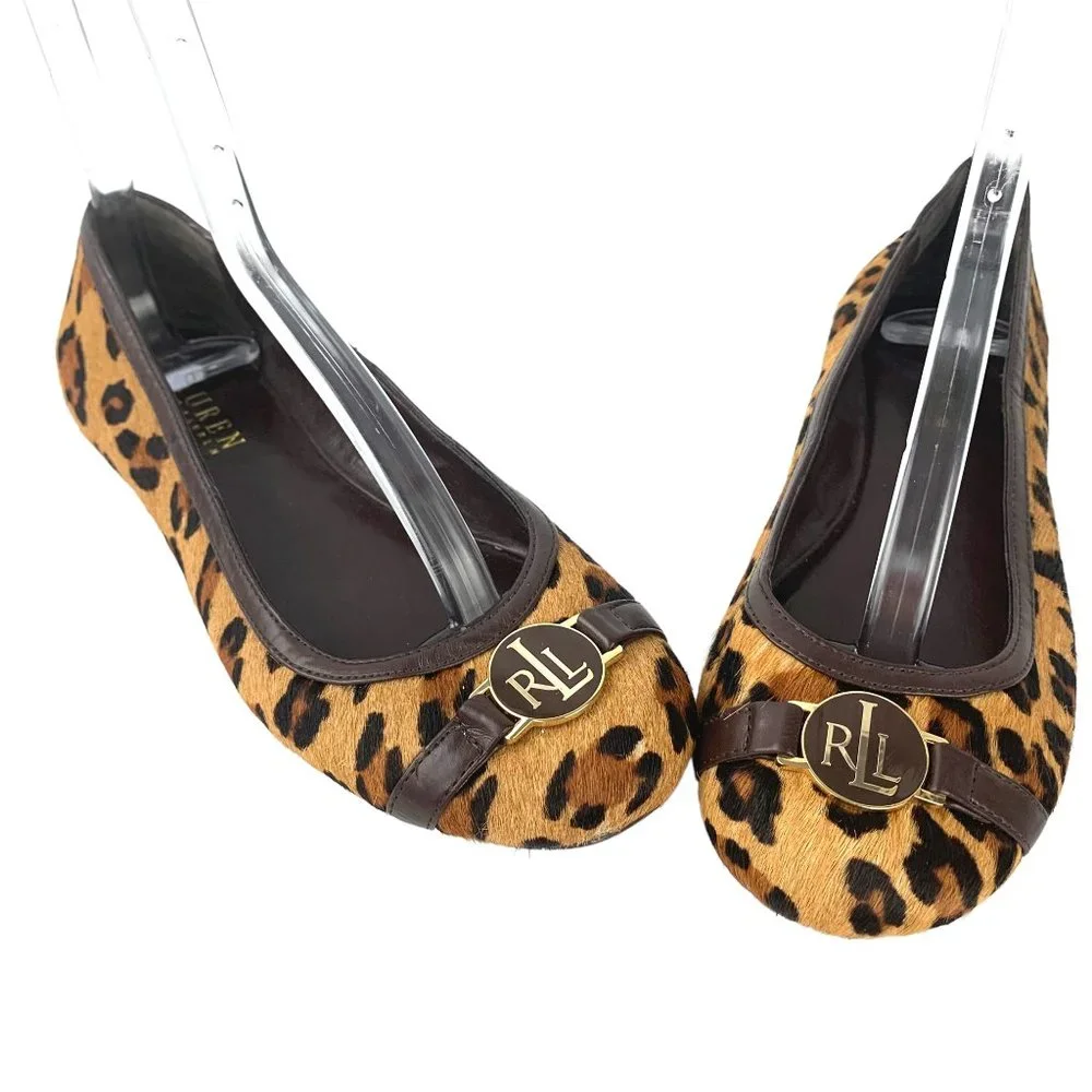 LAUREN RALPH LAUREN Ponyhair Animal Print RLL Logo Monstrap‎